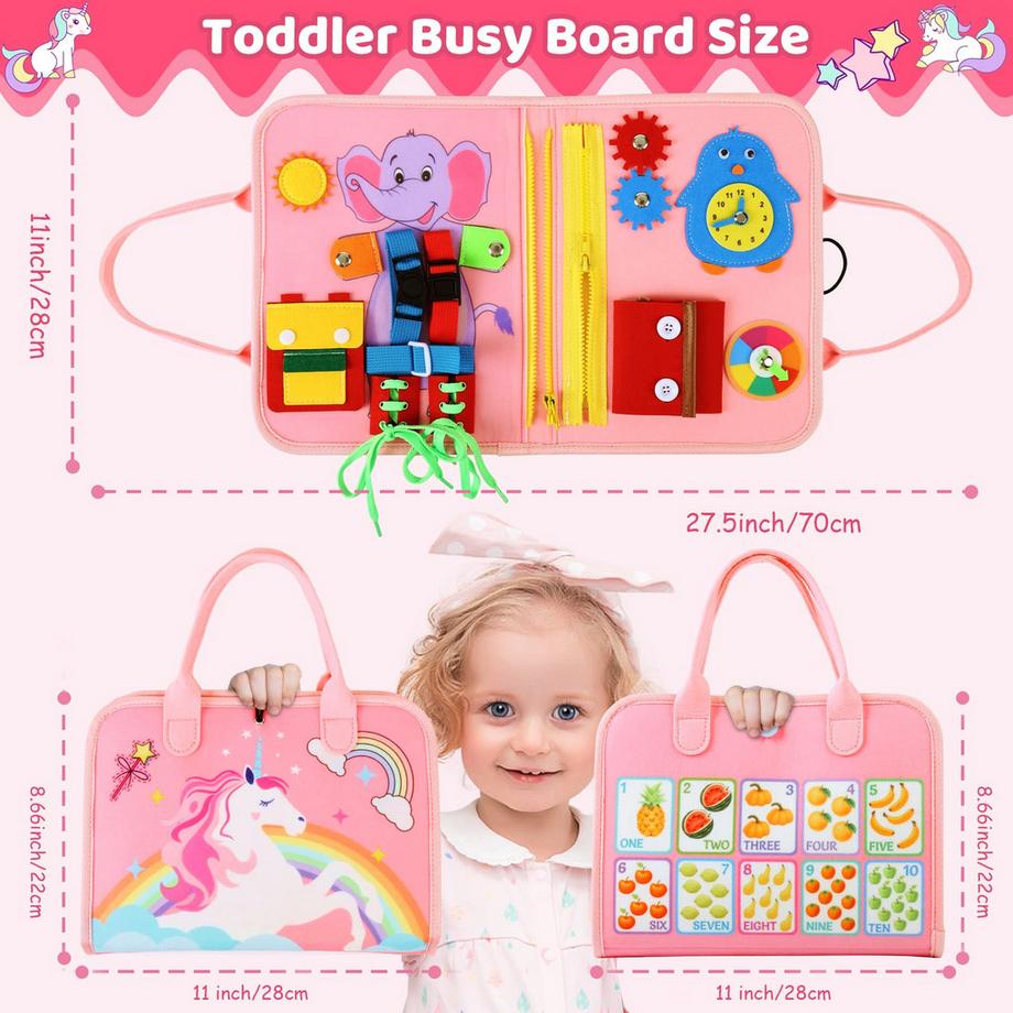 Activity-board  Busy Board Planche d'activité à 6 couches pour tout-petits, jouet de motricité, jouet d'apprentissage sensoriel pour bébé, planche de motricité pour avion de voiture de voyage 