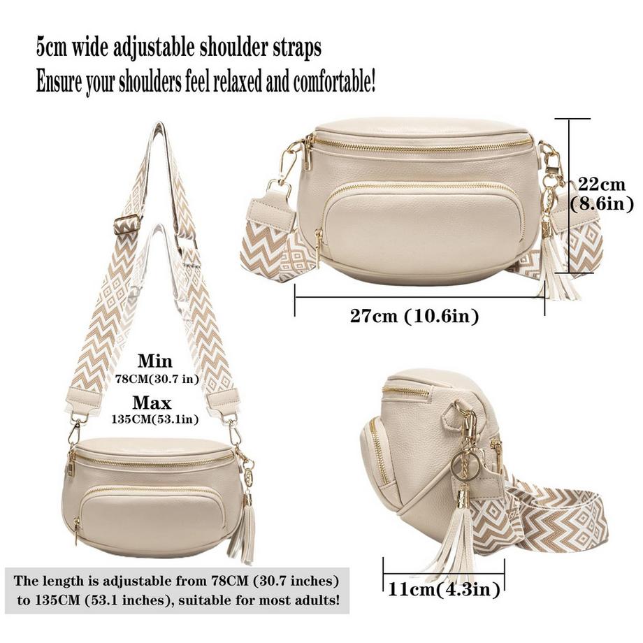 Only-bags.store Grand Sac Bandoulière Sac Téléphone Cuir Vegan Blocage RFID  