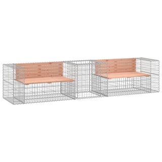 VidaXL Banc de jardin avec panier en gabion bois  