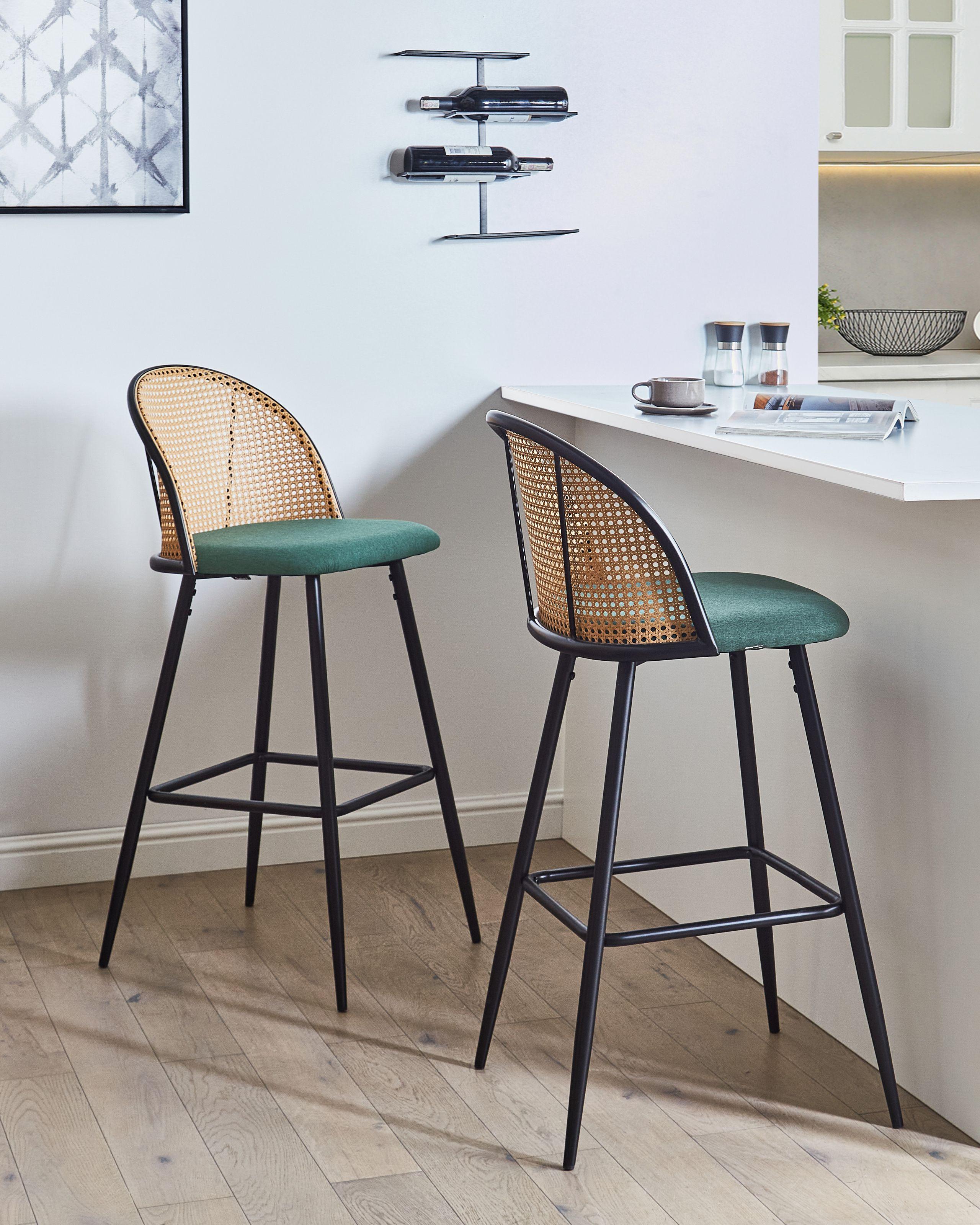 Beliani Set mit 2 Barstühlen aus Eisen Retro CORNELL  