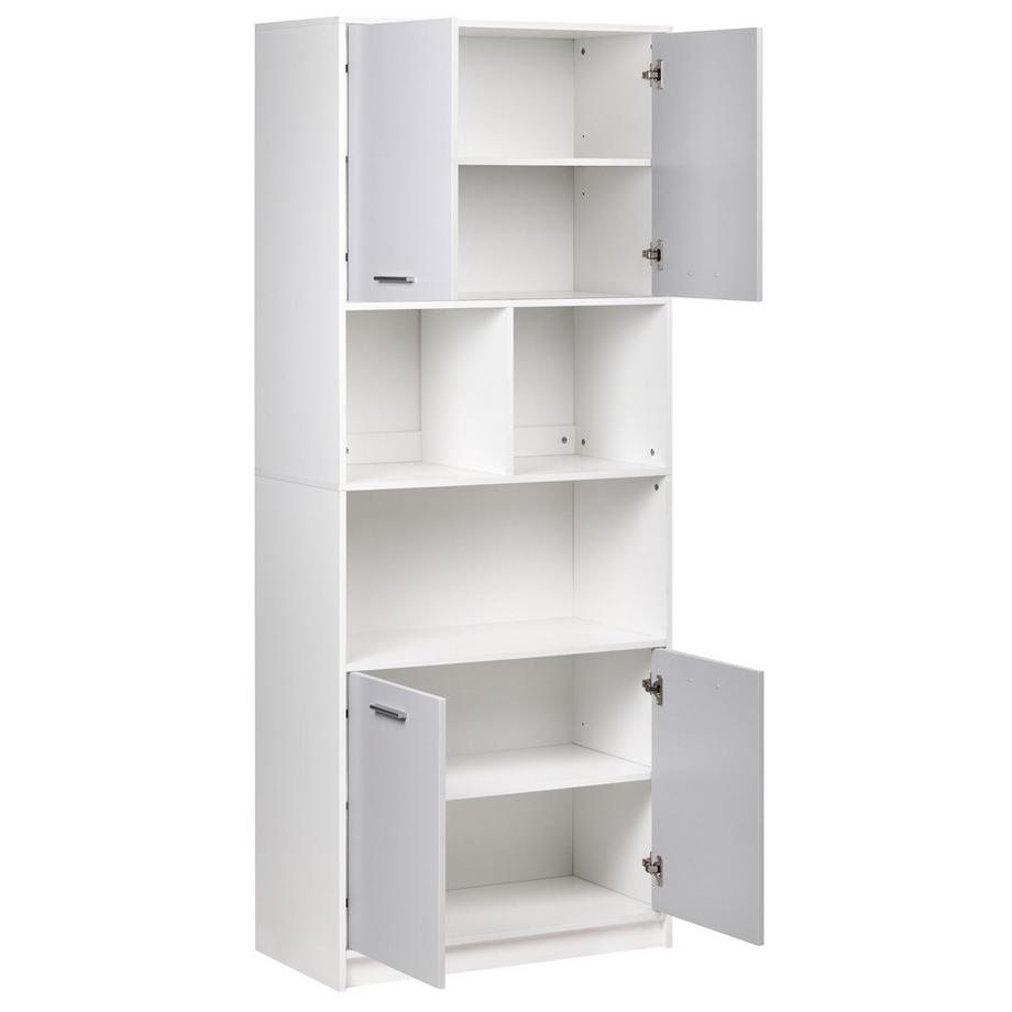 Beliani Bücherregal mit 4 Türen aus Faserplatte  ZEHNA  