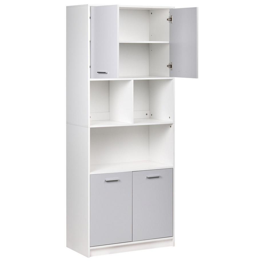 Beliani Bücherregal mit 4 Türen aus Faserplatte Minimalistisch ZEHNA  