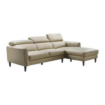 Ecksofa - Ecke rechts - Büffelleder - Beige - SALVI