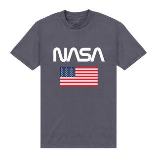 Nasa Flag Logo Print T-Shirt  