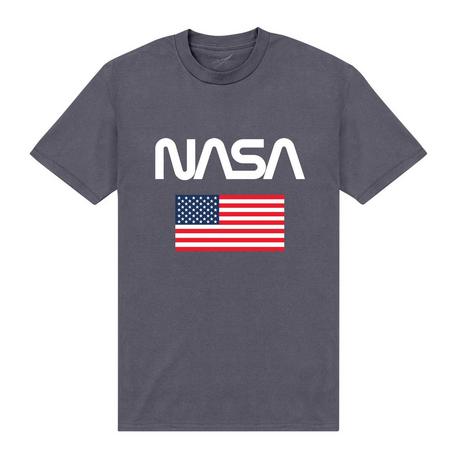 Nasa Flag Logo Print T-Shirt  
