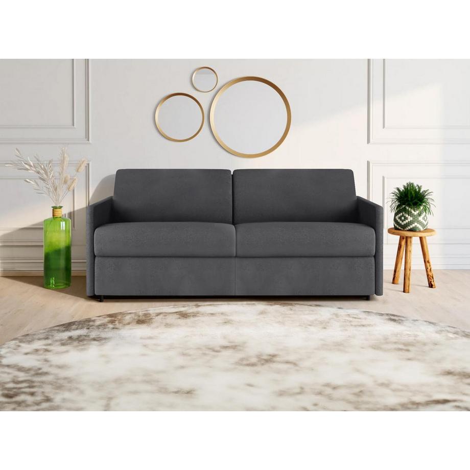 Vente-unique Canapé 4 places conible express en tissu CALIFE Couchage à  lattes largesMatelas  