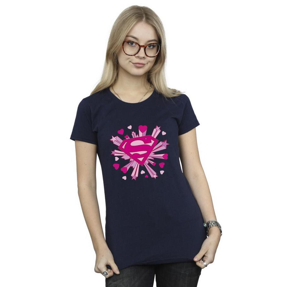 DC COMICS Superman Logo Herzen T-Shirt  