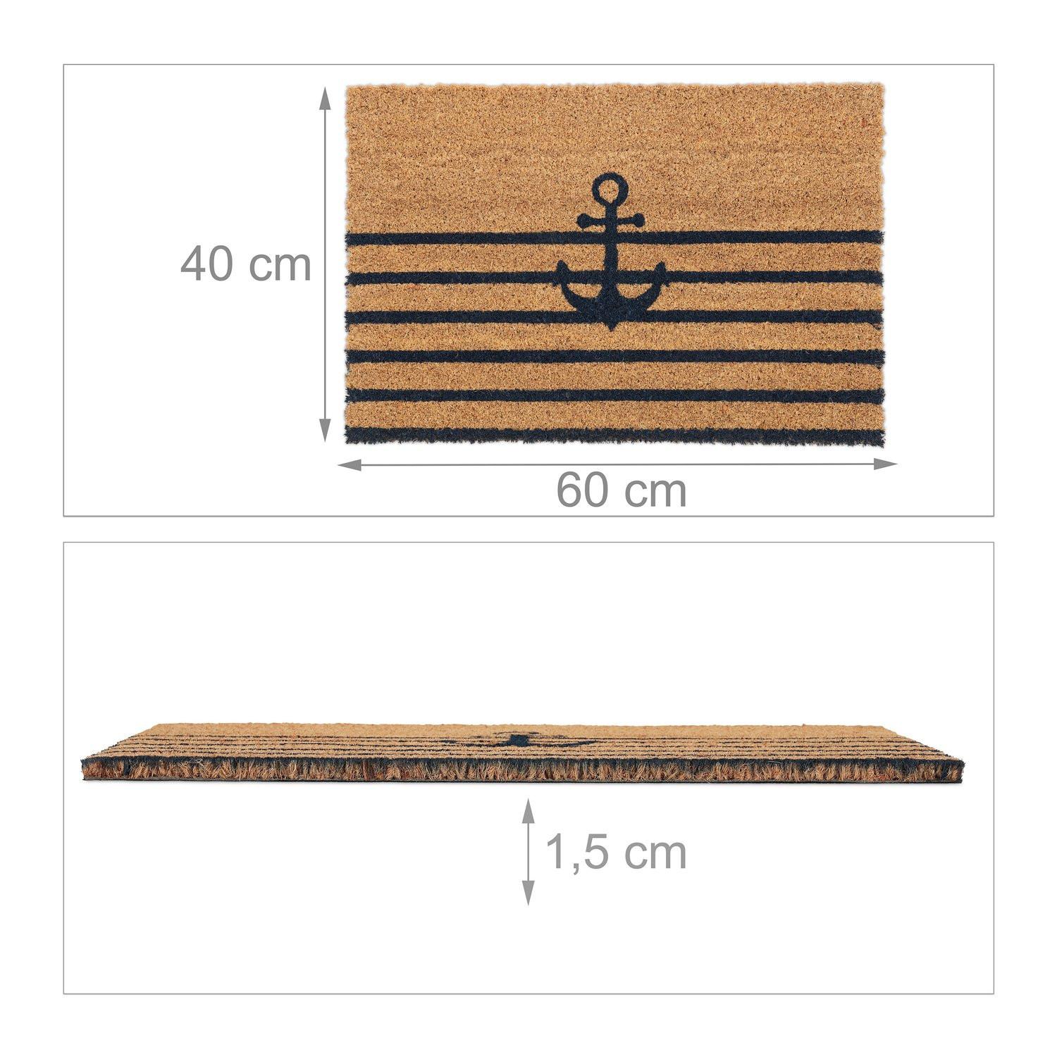 Northix Zerbino in fibra di cocco con ancora  