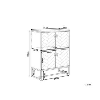 Beliani Sideboard mit 4 Türen aus MDF-Platte Modern NUEVA  