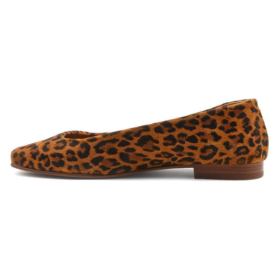 bobbies Adélie Leopard Print Ballerinas  