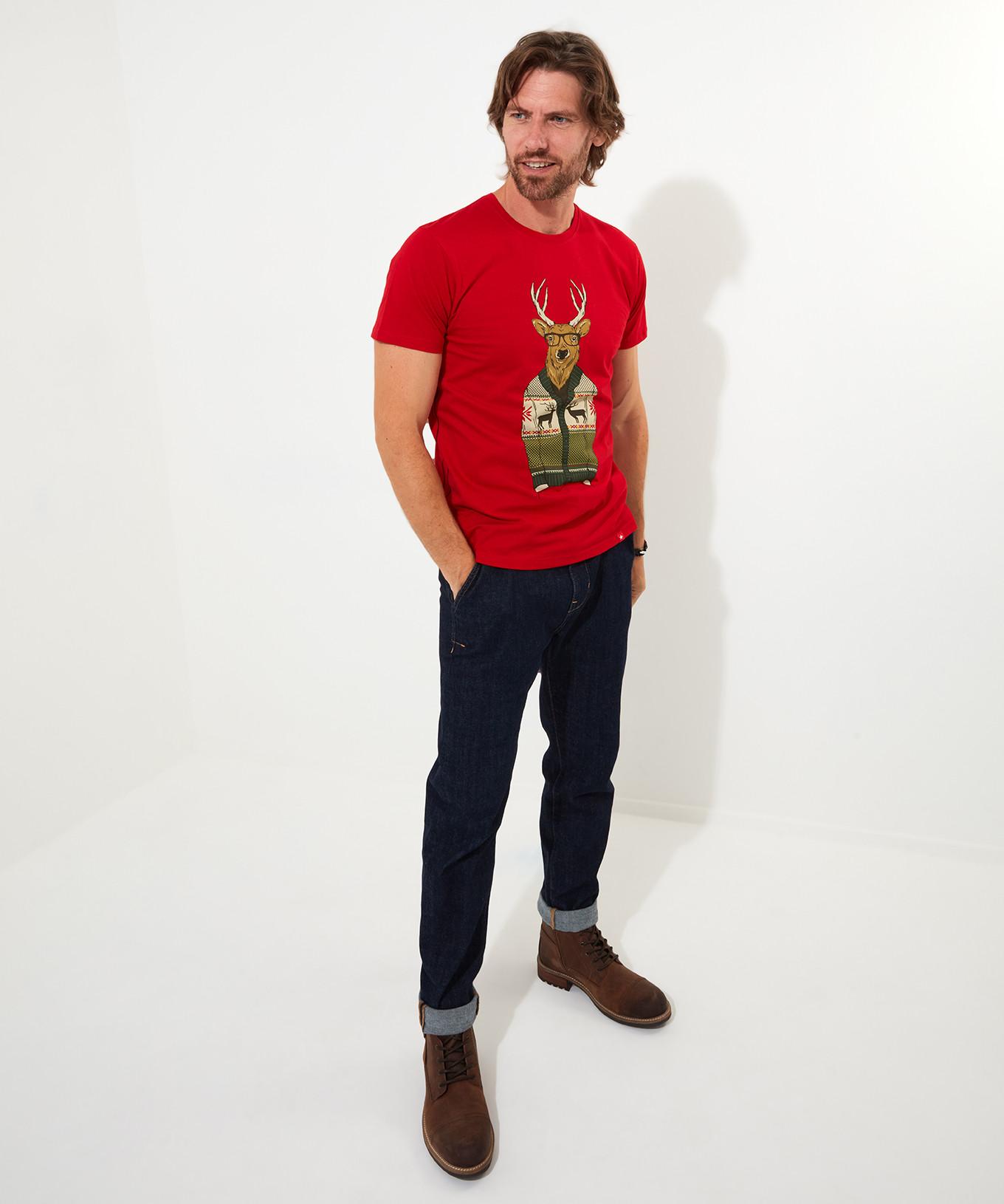 Joe Browns  Neuheit Weihnachtshirsch Grafik Tee 