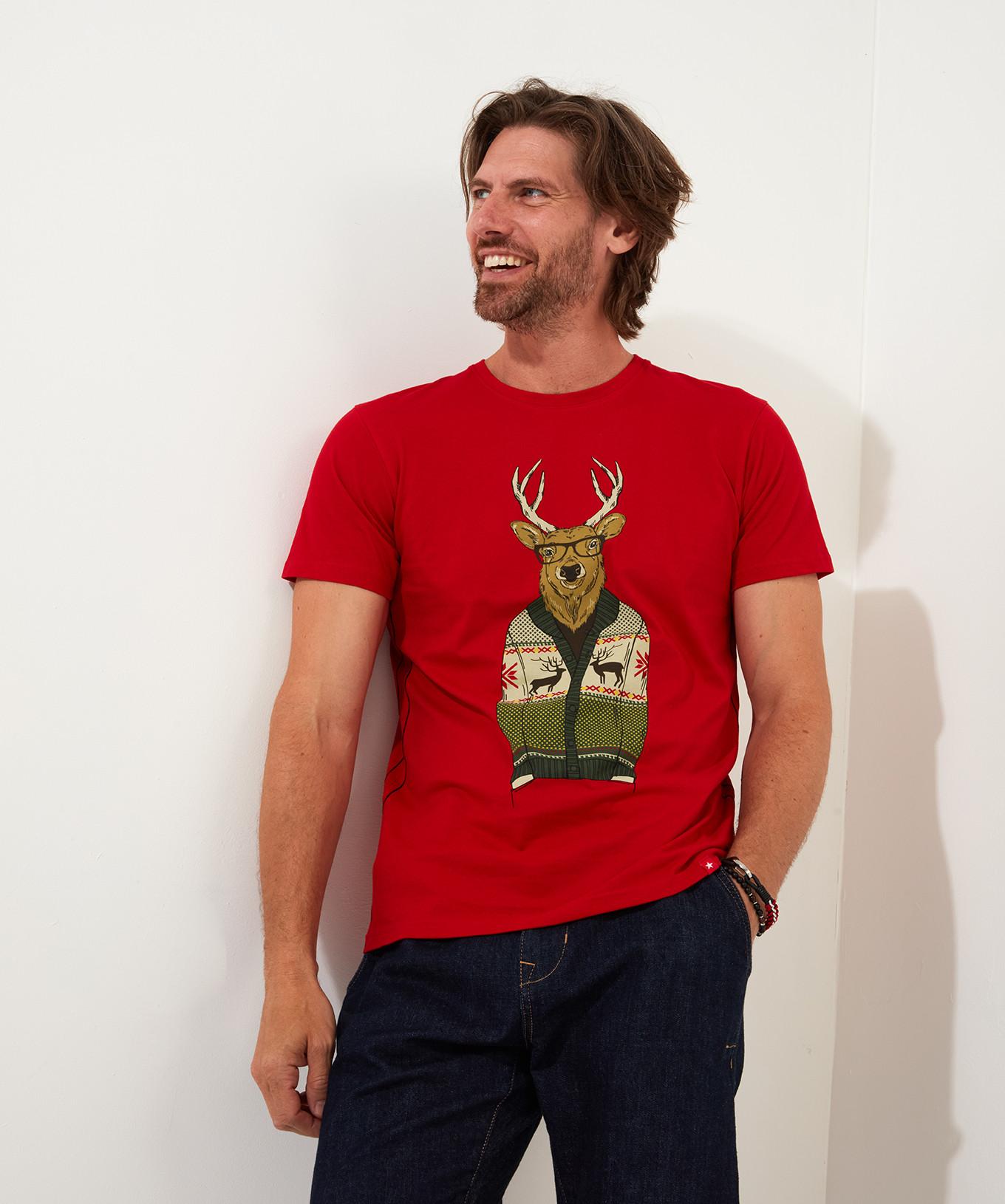 Joe Browns  Neuheit Weihnachtshirsch Grafik Tee 