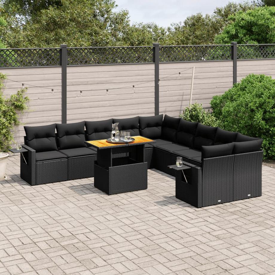 VidaXL set divano da giardino Polirattan  
