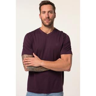 JP1880  T-shirts, collection Basic, lot de 2. Col en V et manches courtes aubergine 