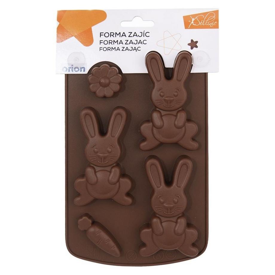Orion  Moule en silicone pour biscuits lapin de Pâques - Créez facilement 5 douceurs de Pâques 