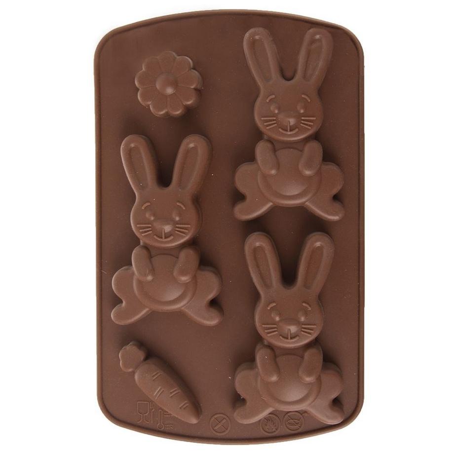 Orion  Moule en silicone pour biscuits lapin de Pâques - Créez facilement 5 douceurs de Pâques 
