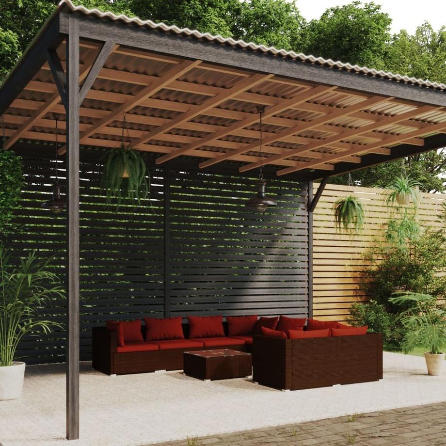 VidaXL set divani da giardino Polirattan  