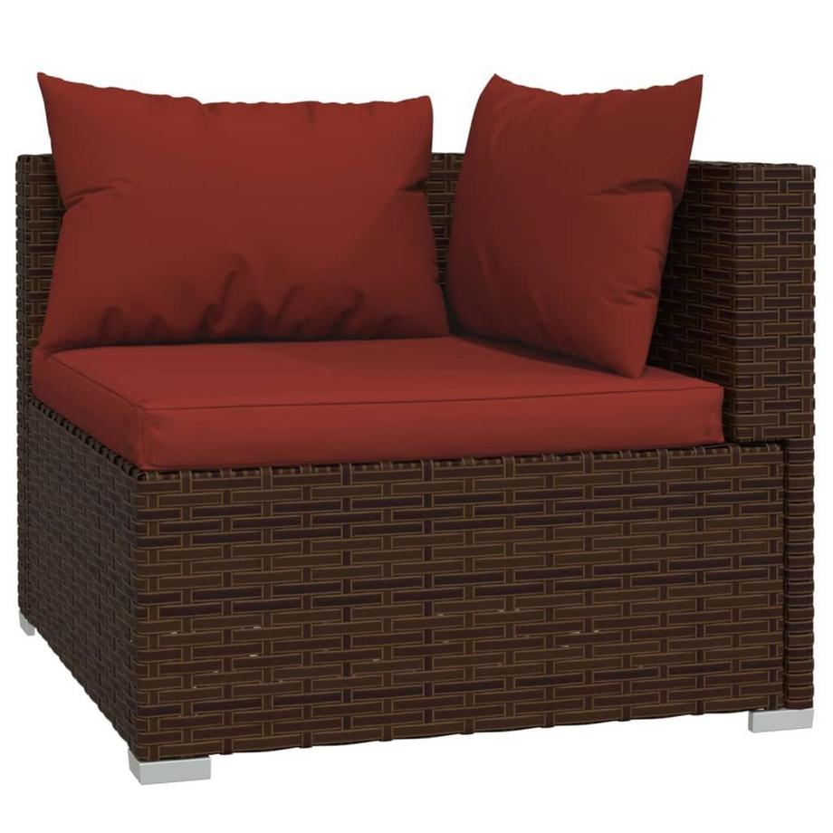 VidaXL set divani da giardino Polirattan  