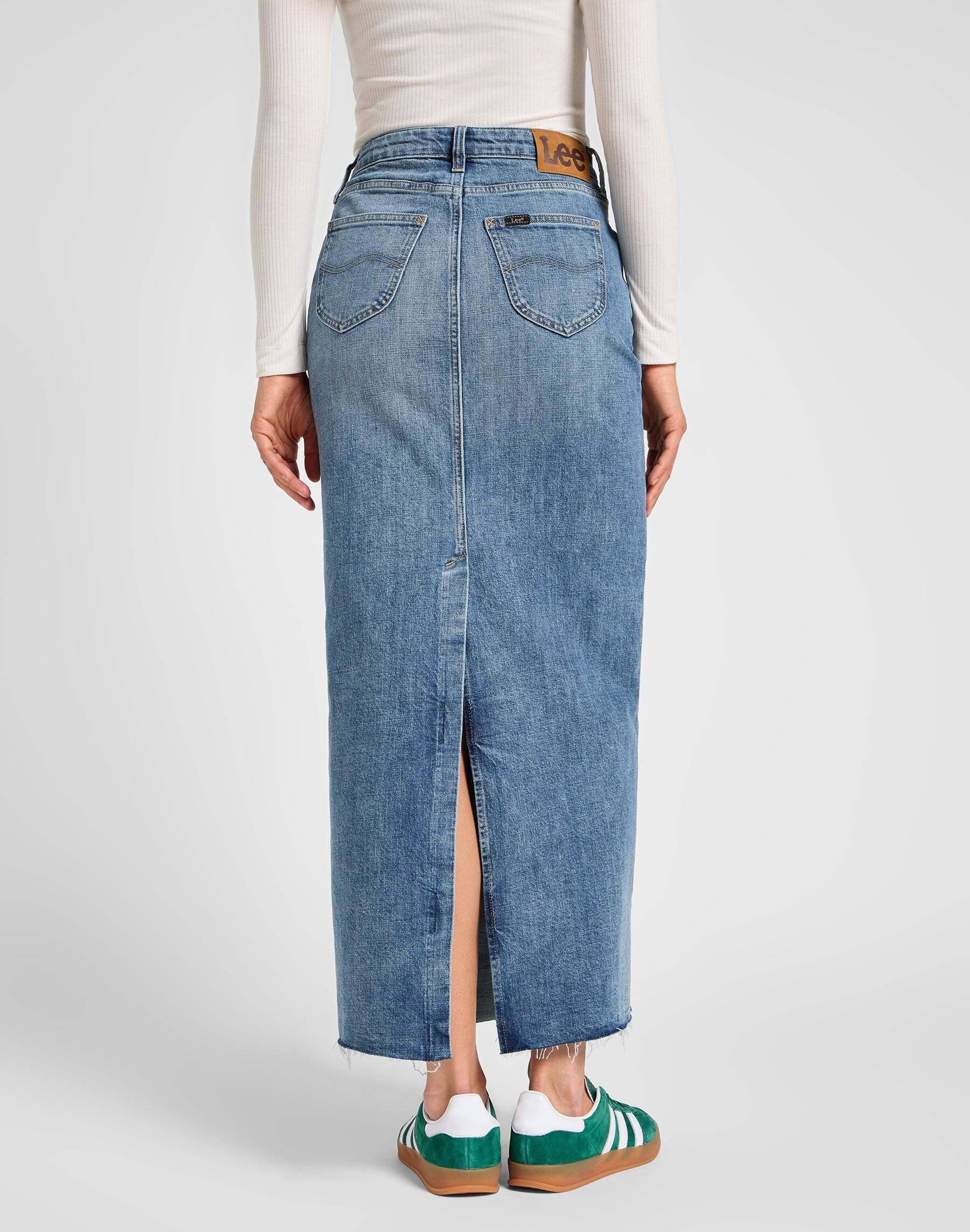 Lee  Jupe en jean Back Slit Maxi Skirt 