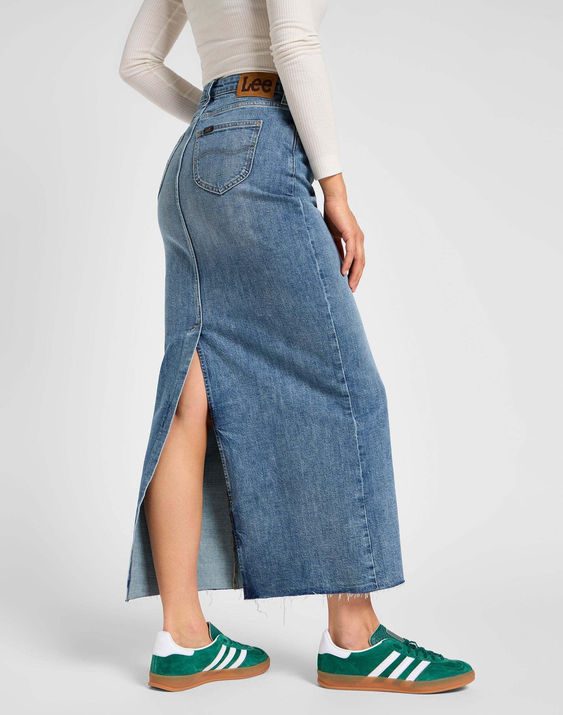 Lee  Jupe en jean Back Slit Maxi Skirt 