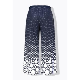 Ulla Popken Pantaloni Palazzo Pallini Gamba Dritta Cintura Elastica  