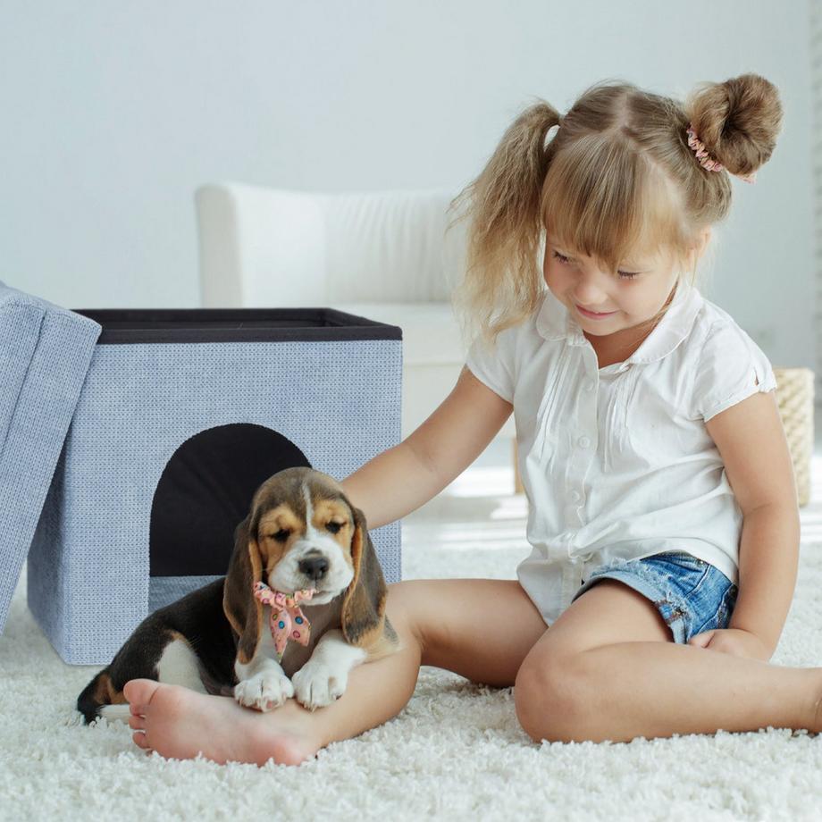 B2X  Tabouret pour niche à chat en gris 