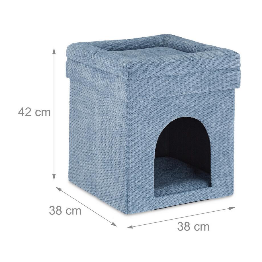 B2X  Tabouret pour niche à chat en gris 