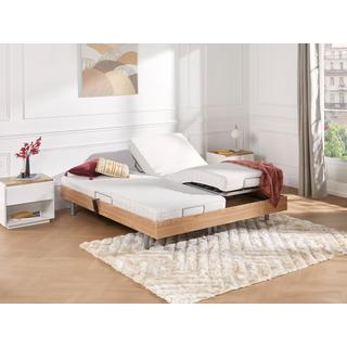 DREAMEA Lit électrique relaxation tout plots matelas latex CASSIOPEE III de DREAMEA moteurs OKIN 2chêne  