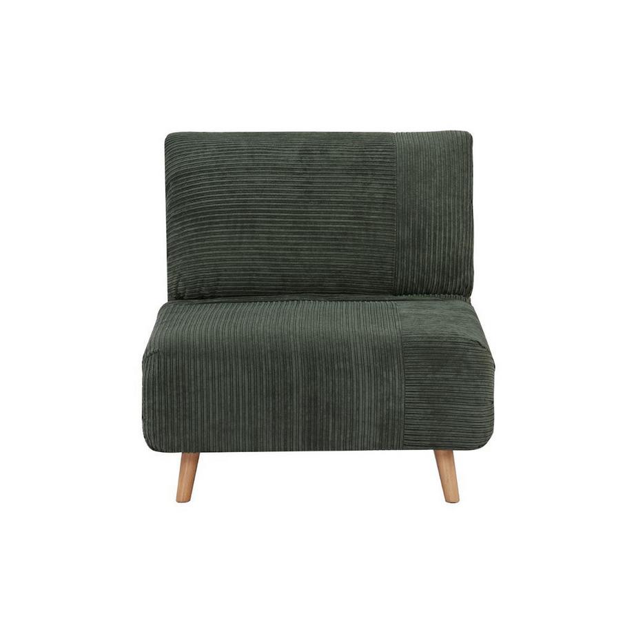 Vente-unique Fauteuil conible en velours côtelé PALULA foncé  