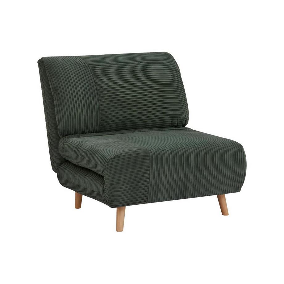 Vente-unique Fauteuil conible en velours côtelé PALULA foncé  