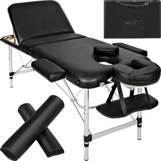 Tectake 3 Zonen Massageliege mit 5cm Polsterung, Rollen und Aluminiumgestell  