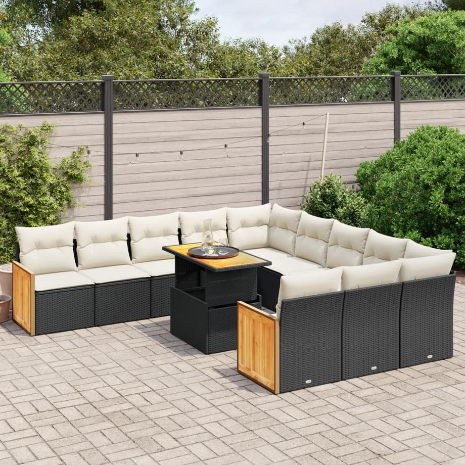 VidaXL set divano da giardino Polirattan  