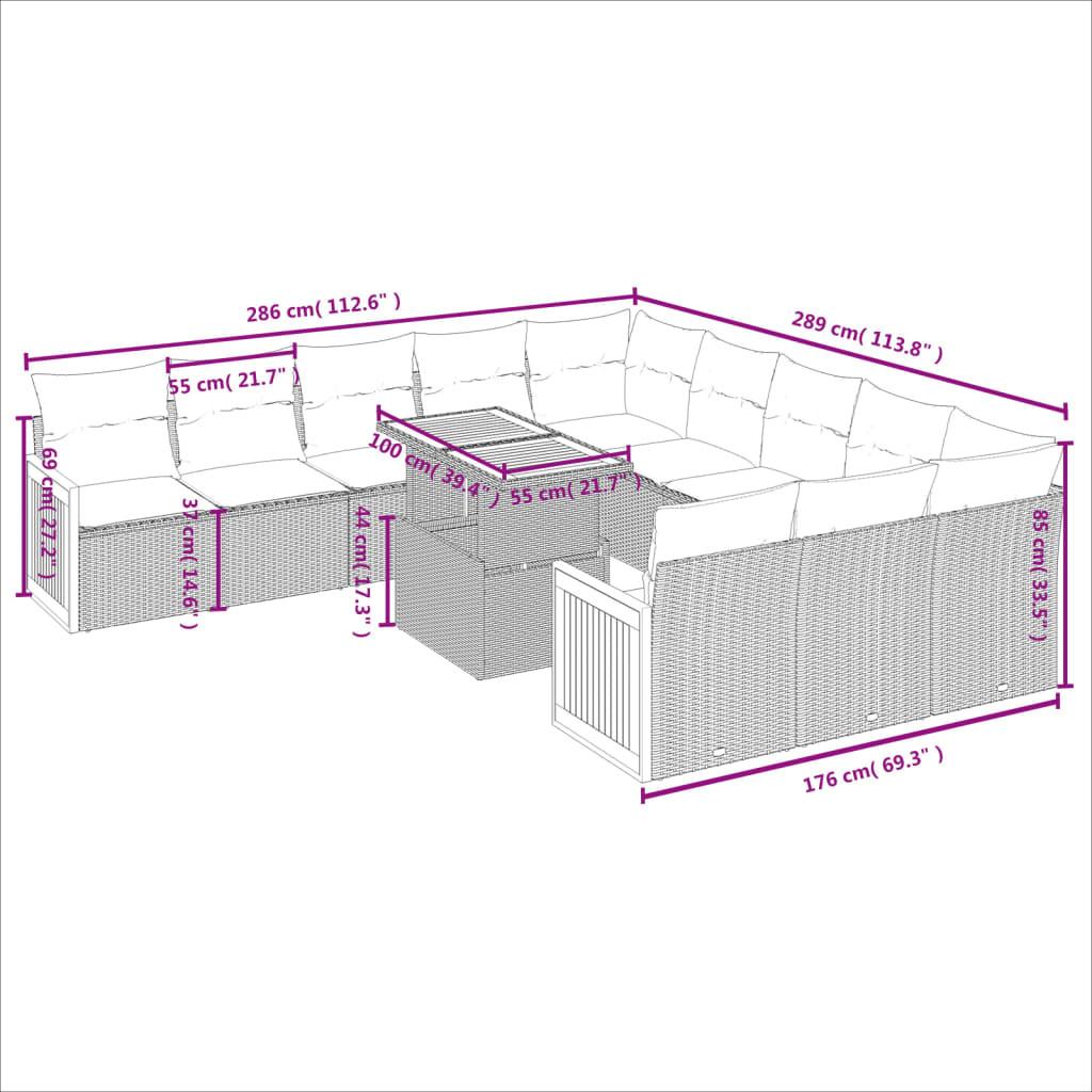 VidaXL Garten sofagarnitur poly-rattan  