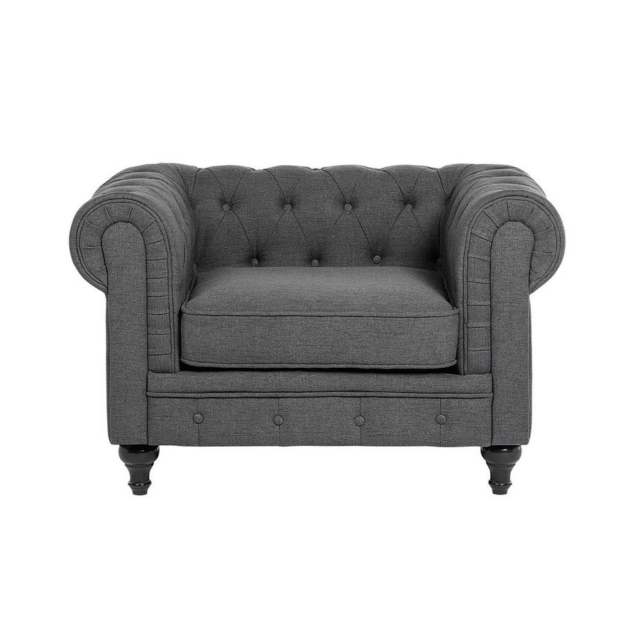 Beliani Sessel aus Stoff Glamourös CHESTERFIELD  