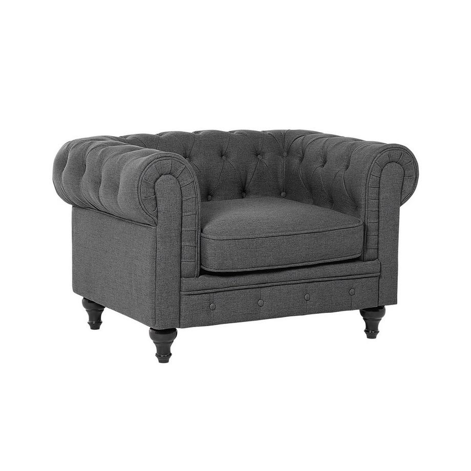 Beliani Sessel aus Stoff Glamourös CHESTERFIELD  