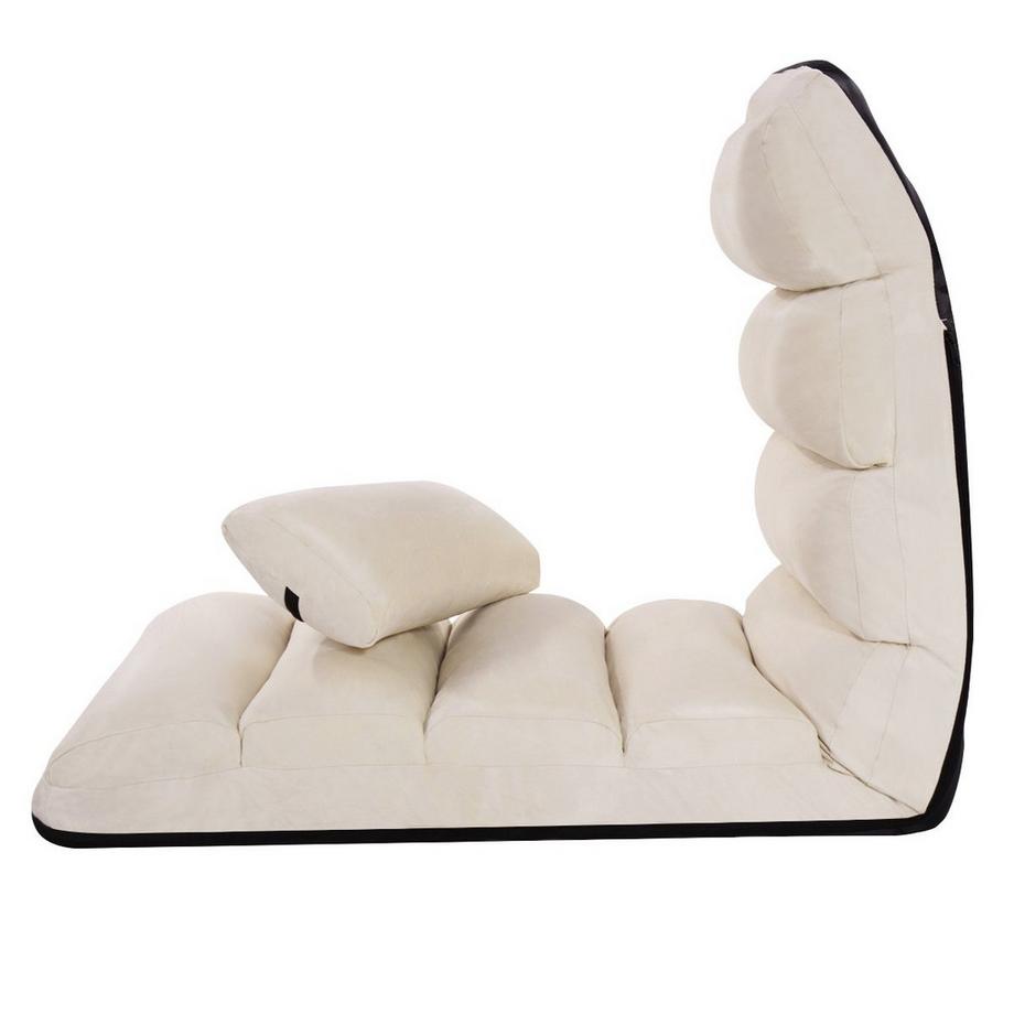 Chaise de sol réglable avec coussin