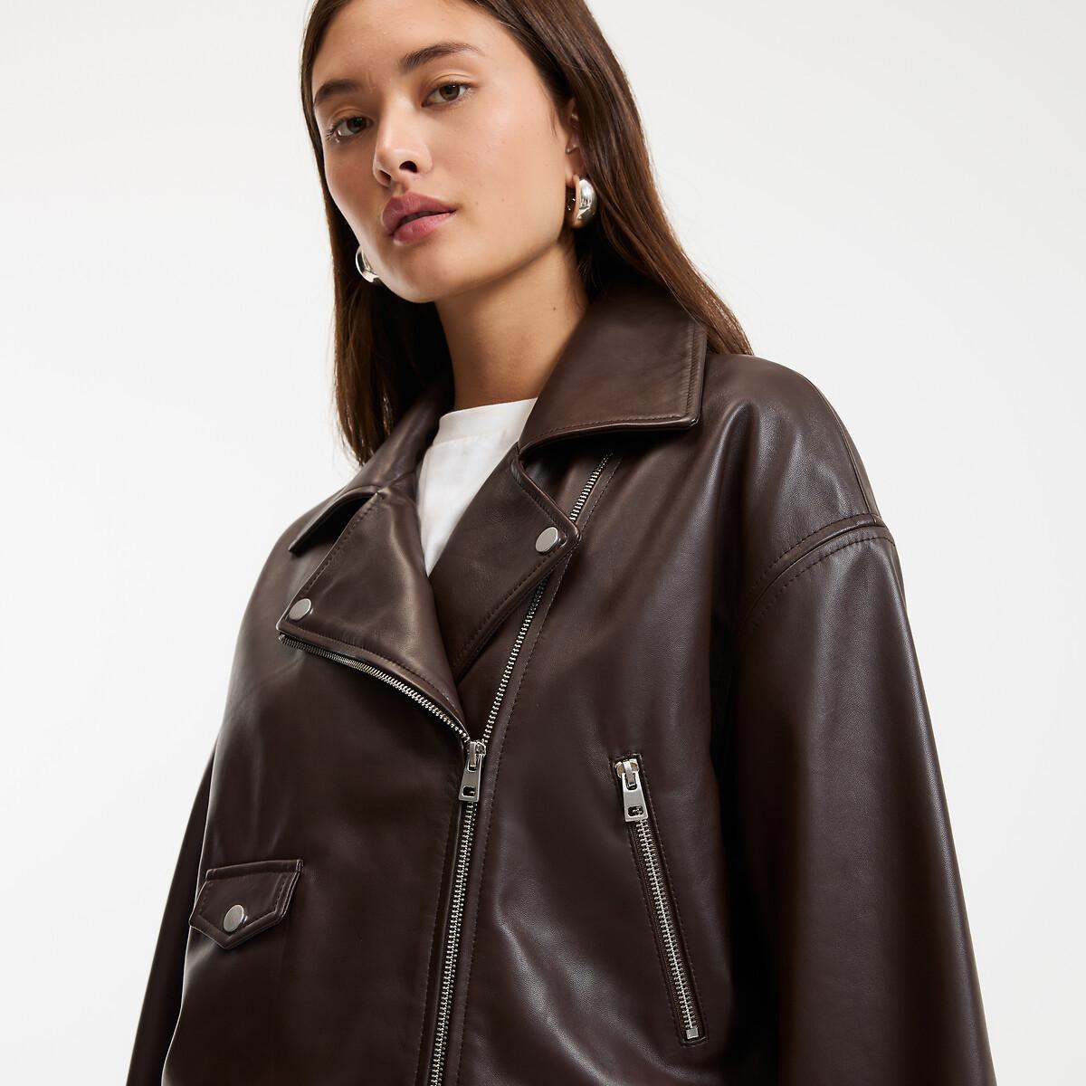 La Redoute Collections THELMA Giacca Biker in Pelle  