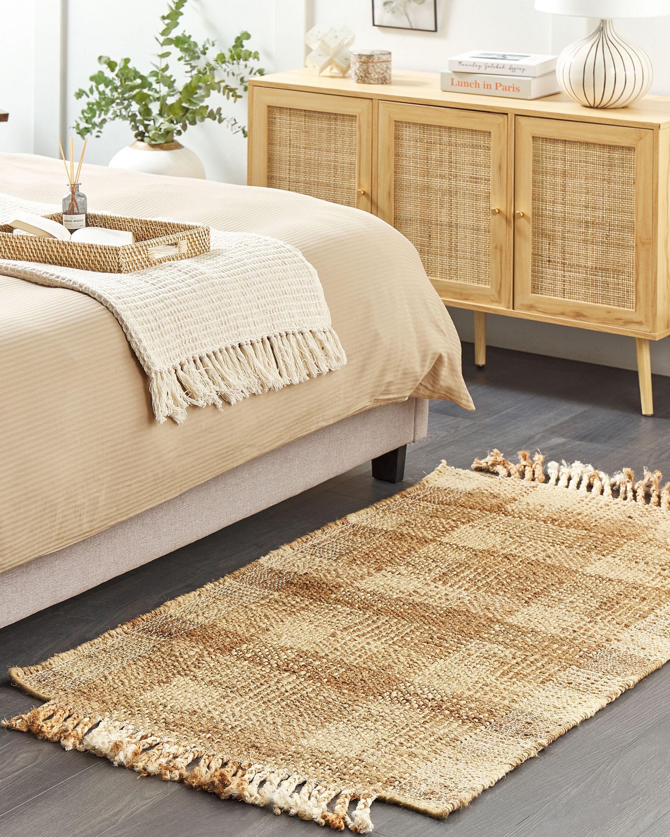 Beliani Teppich aus Jute Boho BERISSA  