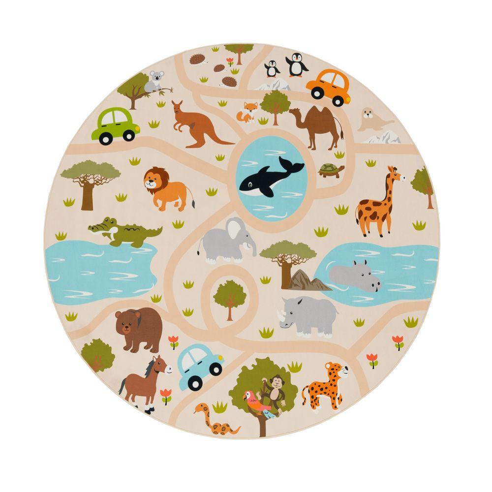 Paco Home Tapis de chambre pour enfants avec des animaux  