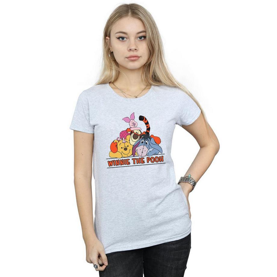 Disney Winnie l'Ourson Amis Empilés T-Shirt  