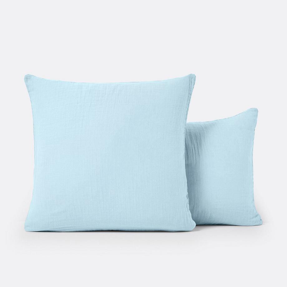Taie d'oreiller enfant unie gaze de coton
