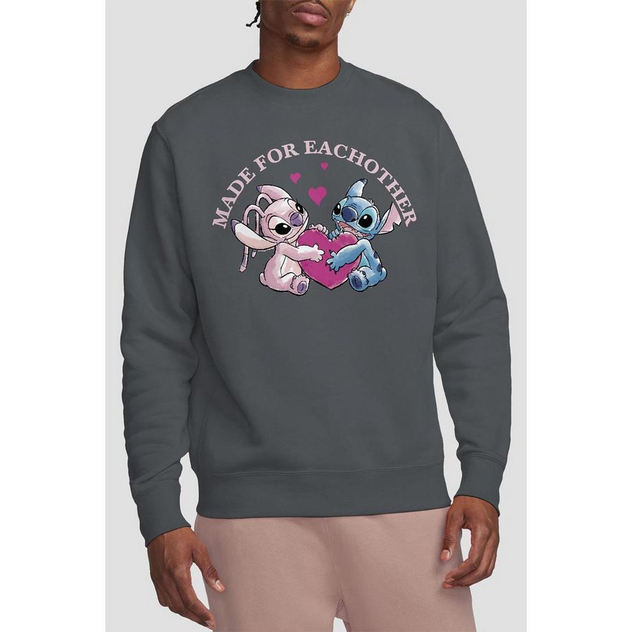 Lilo & Stitch Made For Each Other Bedrucktes Sweatshirt  