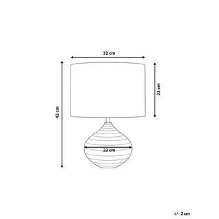 Beliani Lampe à poser en Céramique Glamour KUBAN  