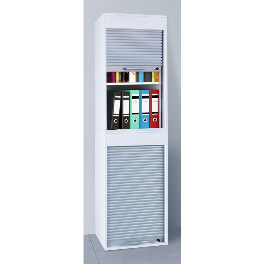 VCM Büroschrank | Aktenschrank mit Rollladen | Maße ca. H. 186 x B. 50 x T. 40 cm – Aktos XL  