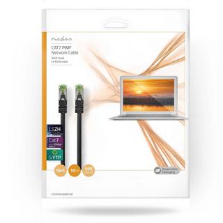 Nedis  Cavo di rete CAT7 | S/FTP | RJ45 maschio | RJ45 maschio | 10,0 m | Senza strappo | Rotondo | LSZH | Nero | Busta 