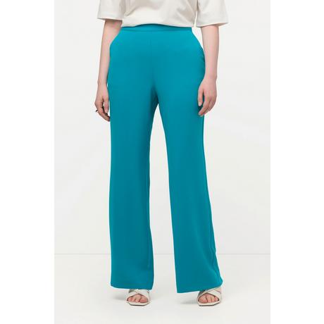 Ulla Popken  Pantalon de tailleur à jambe droite et large. Taille élastique 