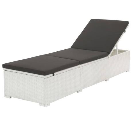 VidaXL Chaise longue rotin synthétique  