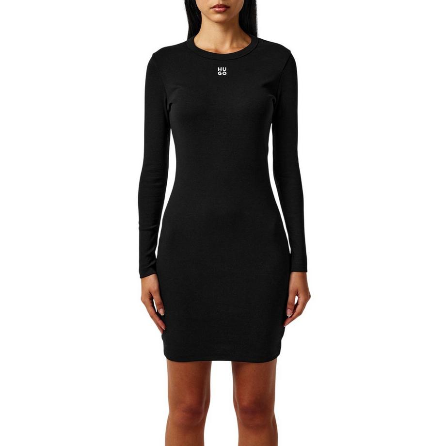 HUGO Robe Moulante Manches Longues  