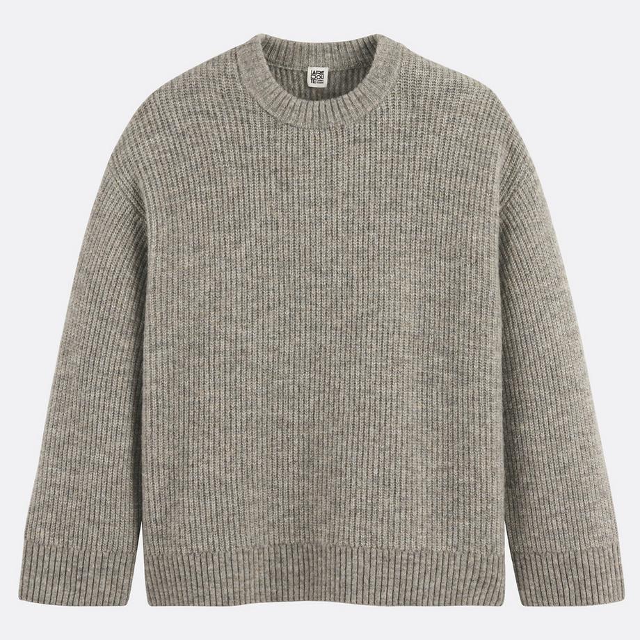 La Redoute Collections Flauschiger Grobstrick Pullover mit Rundhalsausschnitt  