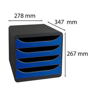 Exacompta Schubladenbox Big Box, 4 offene Schubladen, Iderama  